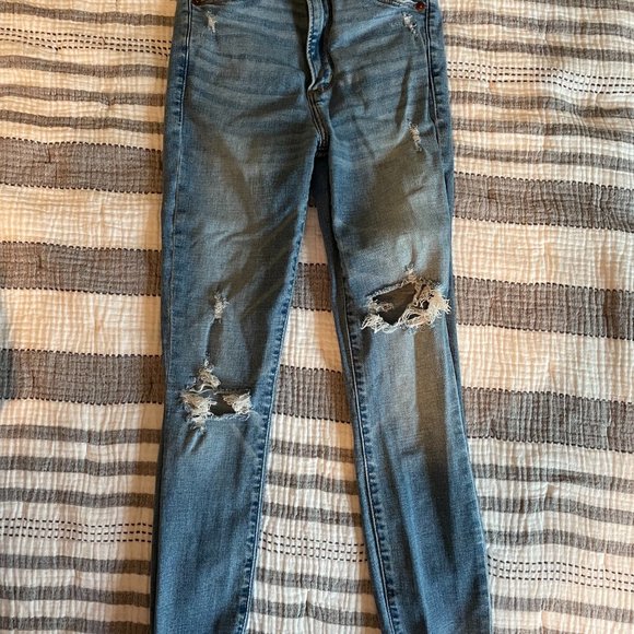 0S/25 Abercrombie & Fitch High Rise Super Skinny Ankle Jeans - Picture 4 of 4
